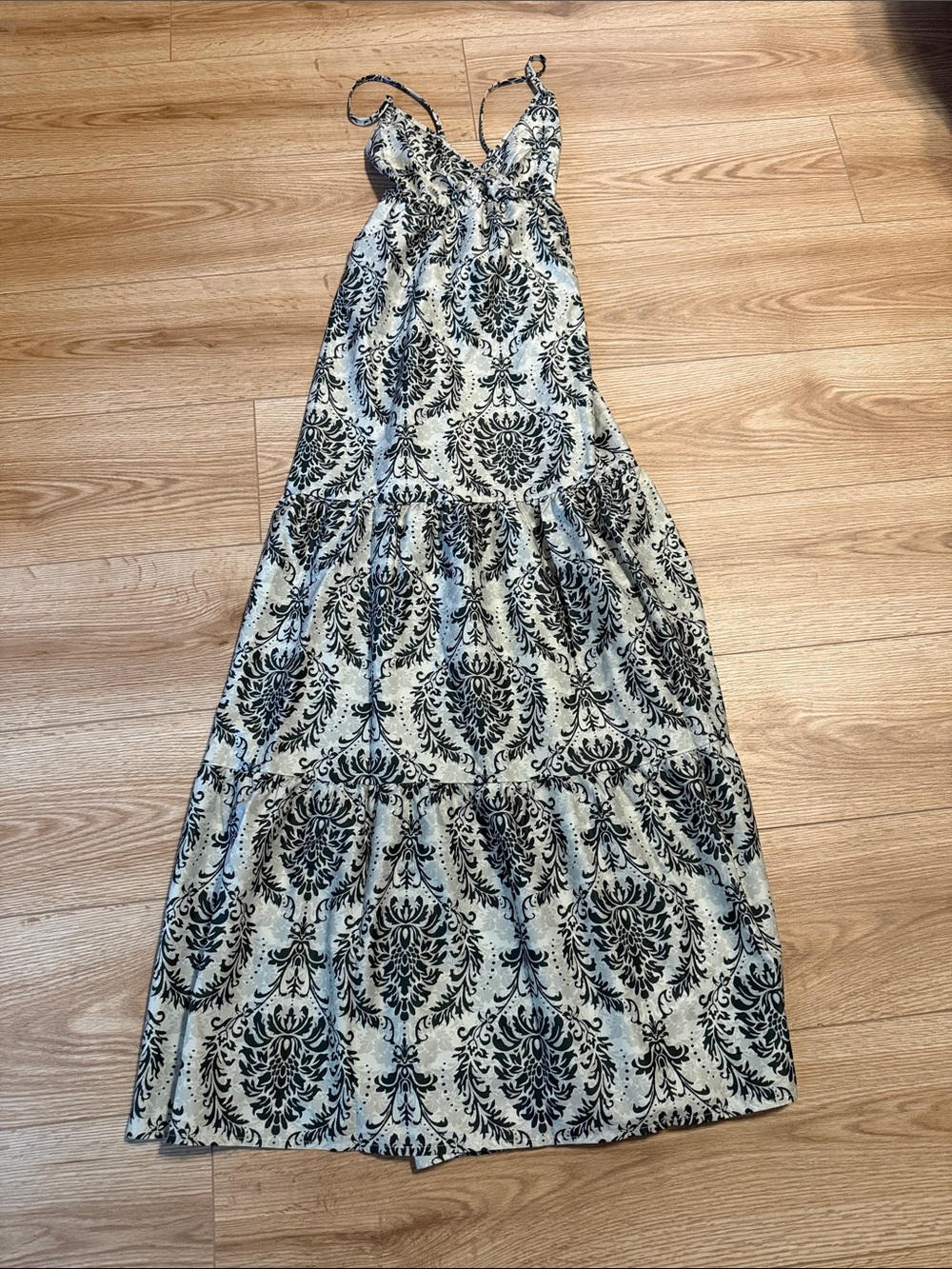 Olive Green Boho Printed Maxi Dress